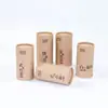 Latas de Papel para Té Personalizadas, Tubos Redondos de Papel Kraft, Cajas de Embalaje para Alimentos, Cilindros para Té de Flores y Polvo de Raíz de Loto, Logo de Diseño Personalizado