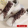 Cordones de Gasa de Nieve con Estampado de Leopardo 2.5cm-4cm Cordones Ensanchados Patrón de Estampado de Leopardo Cordones de Encaje de Gasa de Seda Cordones Planos