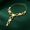 Collar de Cadena Geométrico Redondo con Empalme en Forma de Y, Estilo Sencillo y de Moda para Viajes Diarios Transfronterizos Europeos y Americanos y Fiestas, Venta al por Mayor