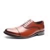 Sapatos Formais de Couro Masculinos Tamanho Grande 45-47 com Construção de Três Peças, Bico Redondo, Cadarço, Adequados para Trabalho e Deslocamento, Exclusivamente para Exportação
