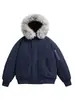 Chaqueta de algodón con capucha y ribete de pelo negro, unisex, engrosada para invierno, prenda exterior estilo montaña, chaqueta de vuelo estilo americano, abrigo de algodón