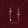 Brinco de Clipe Orelha Árvore de Natal 2025 Novo Modelo Laço Vermelho Festivo Acessórios para Orelha Sem Furo