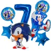 Promoção Imperdível Balão de Filme de Alumínio Sonic conjunto Balão Formato Desenho Animado Balão de Aniversário Balão para Festa Infantil