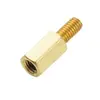 Poste aislante hexagonal de cobre de una cabeza, poste roscado M3 macho-hembra, poste terminal aislante hueco de una cabeza para placa base de computadora