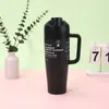 Taza de Hielo para Coche Transfronteriza de 40 oz Color Dopamina Vacío Taza de Fruta Gran Capacidad Termo Portátil con Asa