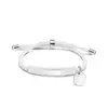 Pulseira Personalizada Logo de Publicidade Transfronteiriça Personalizado Multicolorida Pequena Redonda Arco-Íris Presente de Feriado Aço Titânio Gravação Pulseira Trançada