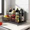 Estante de Almacenamiento para Condimentos Organizador de Encimera de Cocina Estante de Especias de Múltiples Niveles Almacenamiento Multifuncional de Salsa de Soja y Vinagre