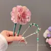 2024 Nuevo Estilo Chino Horquilla en Forma de U para Mujer Horquilla de Estilo Antiguo Tocado de Flor Accesorios para el Cabello de Alta Gama Elegantes