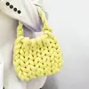 Bolso de Mano DIY Tejido a Mano con Hilo de Núcleo, Hilo Islandés Ultra Grueso Estilo Coreano Ins, Bolso de Hombro, Regalo para Novia