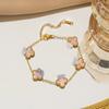 Pulsera de trébol de cuatro hojas luz de lujo alto nivel explosiones transfronterizas mujeres al por mayor accesorios de joyería joyería nicho joyería