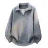 2026 Nuevo Otoño/Invierno Transfronterizo Suéter de Punto Pulóver Sencillo con Cuello de Solapa Falso para Hombre Ropa de Punto Talla Grande Camisa Básica Casual