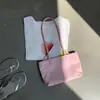 2026 Nova Bolsa de Ombro Único em Nylon Estilo Coreano Simples Leve para o Dia a Dia Pequena Bolsa Tote Cor Sólida Versátil Bolsa de Viagem