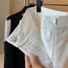 Artículo Caliente de Trece Líneas de Guangzhou ~ Traje de Lino de Alta Gama Estilo Línea A Adelgazante Pantalones Cortos de Pierna Ancha para Mujer Versátil Adelgazante