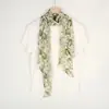 Bufanda Larga de Seda Floral Francesa de Nuevo Estilo para Mujer de Primavera y Verano, Bufanda Ligera de Gasa, Bufanda Casual para Abrigo, Cinturón