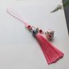 Saquinho de aromaterapia portátil com borla pingente para celular cordão pingente personalizado estilo chinês chaveiro de carro para mulheres