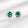 Pendientes de circonita de color plateado, personalizados, con explosiones transfronterizas en vivo, de alta gama, ligeros y de lujo, combinables con todo, accesorios para las orejas de mujer.