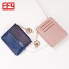 Portatarjetas Personalizado de Color Contrastante con Patrón de Cocodrilo de PU para Mujer con Múltiples Ranuras para Tarjetas, Mini Billetera con Cremallera, Set de Identificación, Venta al por Mayor Transfronteriza
