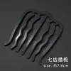 Modelador de Coque de Cabelo Invisível para Pessoas Preguiçosas para Mulheres, Fixador em Forma de U para Penteado de Coque, Grampo de Cabelo com Quatro Dentes, Pente Invertido para a Parte de Trás da Cabeça