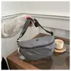 2025 Nueva Bolso Cruzado de un Solo Hombro Color Sólido Casual Simple Ligero Versátil Gran Capacidad Bolso Dumpling Correa Ancha para el Hombro Bolso de Pecho