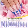 2025 Uñas Transfronterizas Coloridas Formas de Uñas Gel de Uñas Rápido Paquete Mixto Multicolor Tamaño Múltiple Decoraciones de Puntas de Uñas de Cristal Sin Costuras