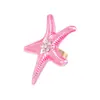 Anel Ajustável Europeu e Americano Transfronteiriço Moda Criativa Gradiente Diamante Cintilante Estilo Oceano Estrela do Mar Vibe de Praia Joias Femininas