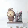 Contenedor de bolígrafos con forma de oso divertido moe, creativo, almacenamiento de papelería de escritorio, suministros de oficina para estudiantes, organizador, simple, práctico, capacidad