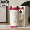 316 Copo Térmico de Café de Parede Dupla com Alto Apelo Estético para Meninas, Copo Portátil com Canudo, Logo Personalizável, Fornecimento Direto da Fábrica