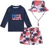 Traje de Banho Infantil Masculino Duas Peças Personalizado Desenho Animado Fofo Proteção Solar Secagem Rápida Calção de Natação Bebê Coreano Bebê Ins