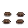 Mingdu Crystal Obsidiana Natural de Hielo Barril de Seis Caras de Doble Punta Cuentas Sueltas Accesorios para Joyería DIY Venta al por Mayor