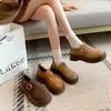 Zapatos Casuales Gruesos para Mujer que Aumentan la Altura 2026 Otoño Nuevos Mocasines Casuales Retro sin Cordones