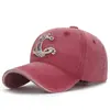 Boné de Baseball Vintage Simples Bordado Tridimensional Lavado Capuz Casual para Uso Externo Proteção Solar Chapéu de Sol para Homens e Mulheres Estilo Tendência Nacional