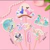 Decoración de pastel de estilo sencillo para el Día de San Valentín de Tanabata, lazo de confesión de pareja, cinta de hilo de cola de pez, vestido con complemento