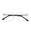 Gafas unisex TR90 con montura cuadrada y lentes planas, antiluz azul, venta al por mayor, 23181