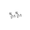 F136 Pendientes Sencillos de Hueso Palma Pata de Oso Hoja de Cáñamo Joyería para Piercing Pendientes para Mejor Amiga Pareja Stock Listo de Fábrica