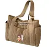 Bolsa Tote de Algodão Espacial Estilo Japonês Bolsa de Ombro Acolchoada de Algodão Rpet Bolsa Tote Acolchoada Rpet Estilo Coreano Fábrica Personalizada
