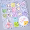 Contas de Resina Coloridas para Arroz DIY Brinquedos Artesanais Infantis Pacote de Material para Miçangas Desenvolvimento de Interesses Conjunto Educacional Acessórios
