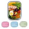 Fiambrera de vidrio calentable en microondas, especial para estudiantes y oficinistas, con aislamiento que mantiene la frescura, recipiente bento con compartimentos.