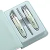 Conjunto de Presente de Cortador de Unhas Portátil de Luxo, Lixa de Unha Premium, Ferramentas de Manicure, Limpador de Ouvido, Removedor de Cutícula, Tesoura de Unha