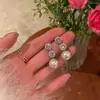 Pendientes de Moda de Aguja de Plata 925 con Cubos de Perla de Venta Caliente Pendientes Dulces de Nicho de Gama Alta Pendientes de Diseño Exquisito
