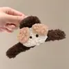 Pinza de Pelo Grande de Felpa Estilo Perezoso Otoño e Invierno para Mujer, Pinza de Tiburón de Gama Alta y Exquisita para la Parte Posterior de la Cabeza