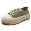 Zapatos Versátiles de Suela Gruesa de Piel de Vaca Flats de Primavera y Verano Zapatos de Mujer Suelas Blandas No Cansan los Pies Flats Biscuit Dos Usos Tenis Casuales para Mujer