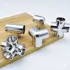 Braçadeiras de Fixação para Tubos Redondos, Braçadeiras para Tubos de Aço, Braçadeiras para Estrutura de Móveis de Aço Inoxidável, Braçadeiras para Emenda de Tubos em Hastes Redondas, Outros