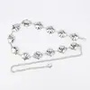 Cadena de Cintura Estilo Europeo y Americano Transfronteriza para Mujeres, Accesorio de Cintura Versátil de Moda para Vestido, Cinturón de Cadena de Metal con Conchas