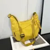 Bolso con Forma de Empanadilla, Sencillo y Elegante, Bolso para Mujer, Nailon Ligero, Moderno, Gran Capacidad, Bolso de Hombro, Bolso Cruzado Casual para el Día a Día