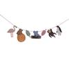 Decoração de festa de aniversário de bebê para o Dia das Crianças animal da floresta tropical bandeira de puxar macaco Flamingo bandeira de puxar atacado personalização
