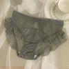 Ropa interior sexy translúcida de malla estilo japonés, deseo puro, para mujer, lencería de lujo ligero, satén, seda helada, transpirable, secado rápido, bragas de cintura media para mujer