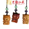 Yiming Xianyuan Talla de Sándalo Dibujo Animado Colgante Accesorios para Teléfono Móvil DIY Talla en Madera Lindo Animal Colgante Colgante para Bolsa