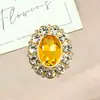 Liga Oval Full Strass Espelho Cristal Acessórios de Cabelo DIY Roupas Sapatos Roupas Bolsas Prato de Flor Fivela de Strass Materiais de Adorno de Cabeça Feitos à Mão