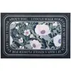 Felpudo de Entrada para Puerta con Flores Pintadas a Mano Estilo Americano Alfombra Semicircular de Celebridad de Internet Felpudo Espesado Antideslizante de PVC Felpudo de Piso Circular de Seda Floral