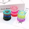 3.7cm trompeta prisma triangular línea telefónica cuerda para el pelo banda de goma infantil anillo para el pelo caramelo degradado comercio exterior